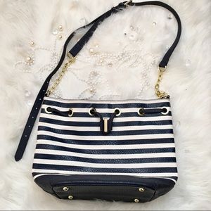 COPY - Merona Navy blue & White Stripes Crossbody Bag